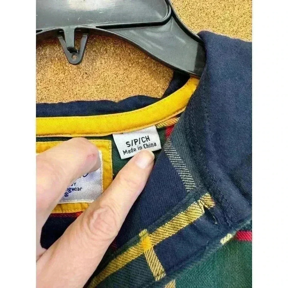 Original Penguin Men's Hooded Plaid Button Up Flannel Shirt Size Small - Picture 4 of 7